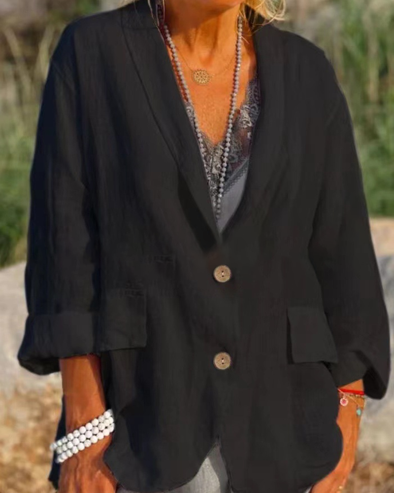 Effen jasje met revers