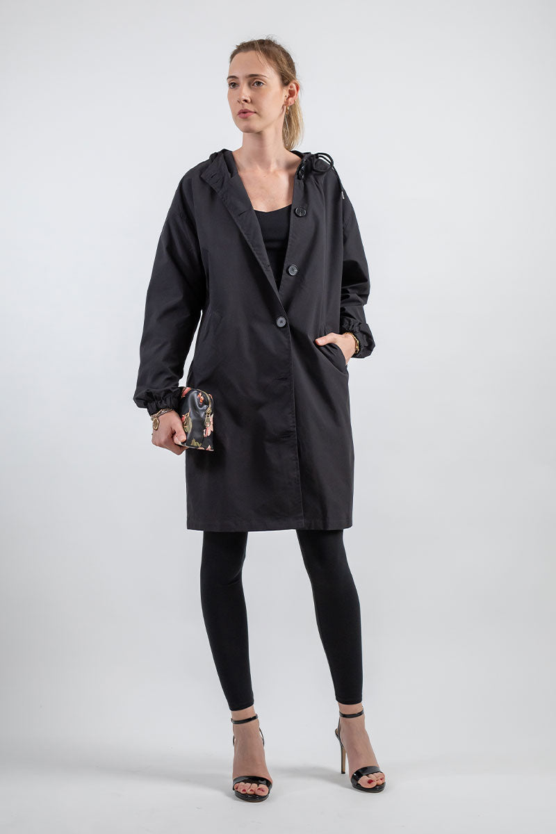 Pamela - Waterdicht windjack met capuchon in oversized regenjack