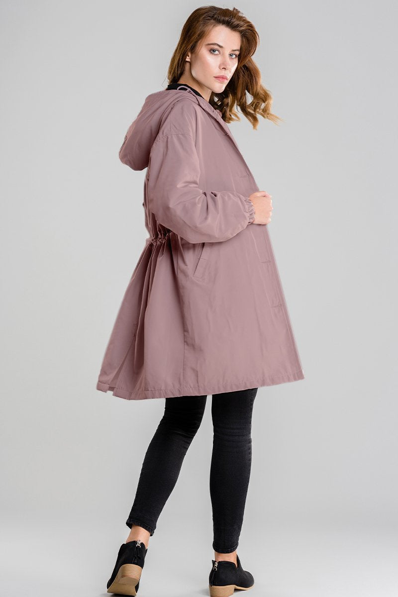 Pamela - Waterdicht windjack met capuchon in oversized regenjack