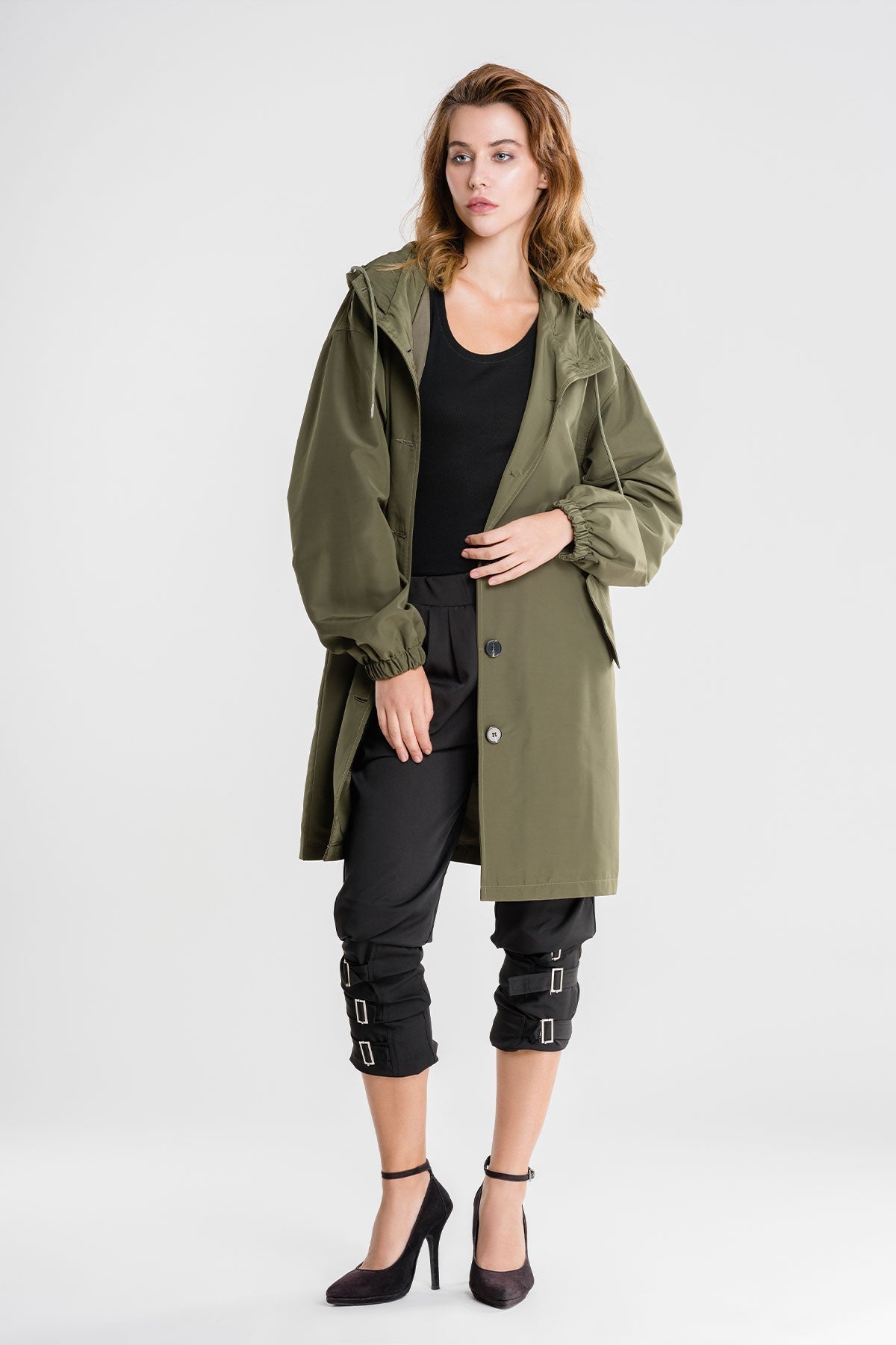 Pamela - Waterdicht windjack met capuchon in oversized regenjack