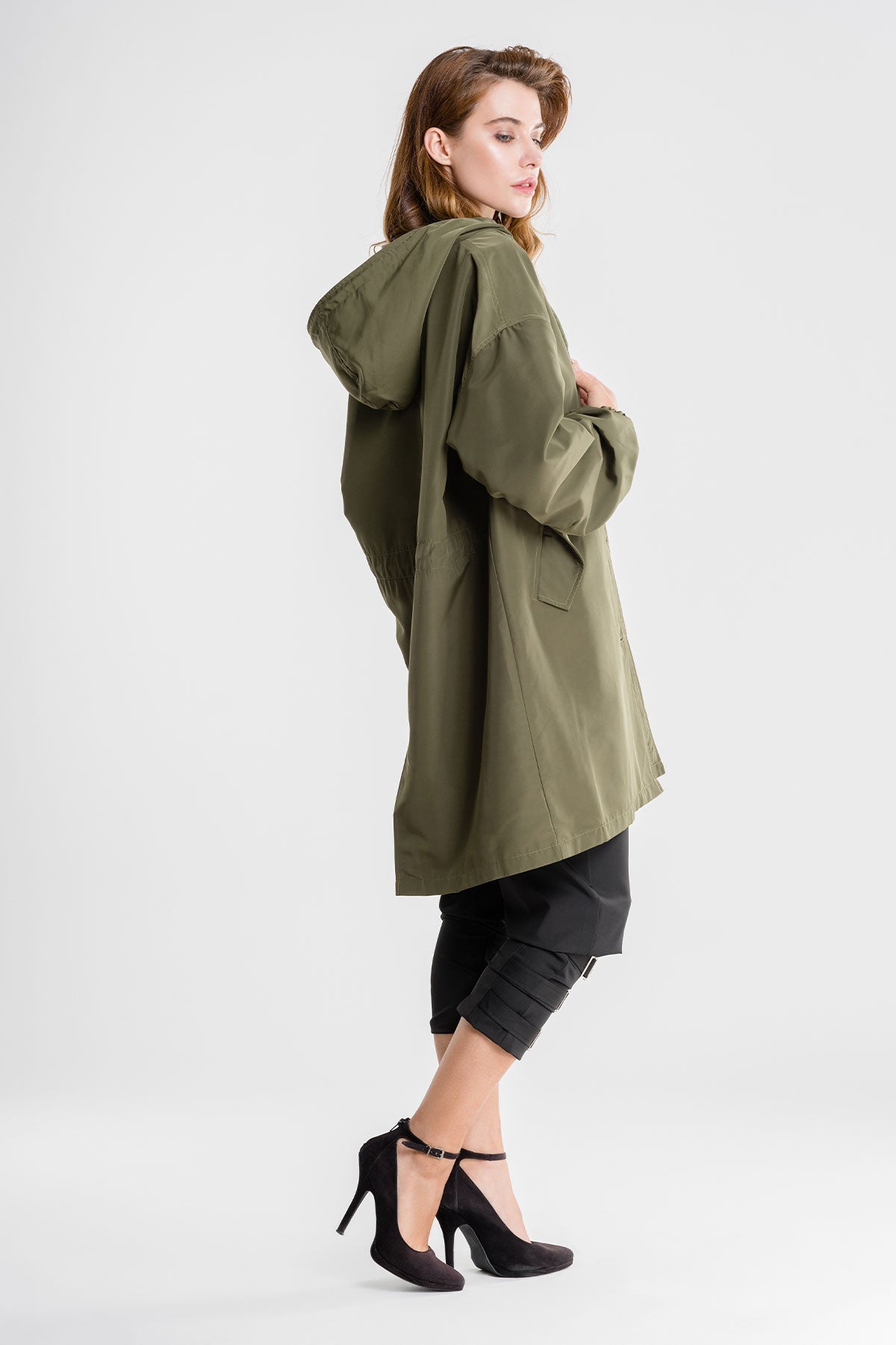 Pamela - Waterdicht windjack met capuchon in oversized regenjack