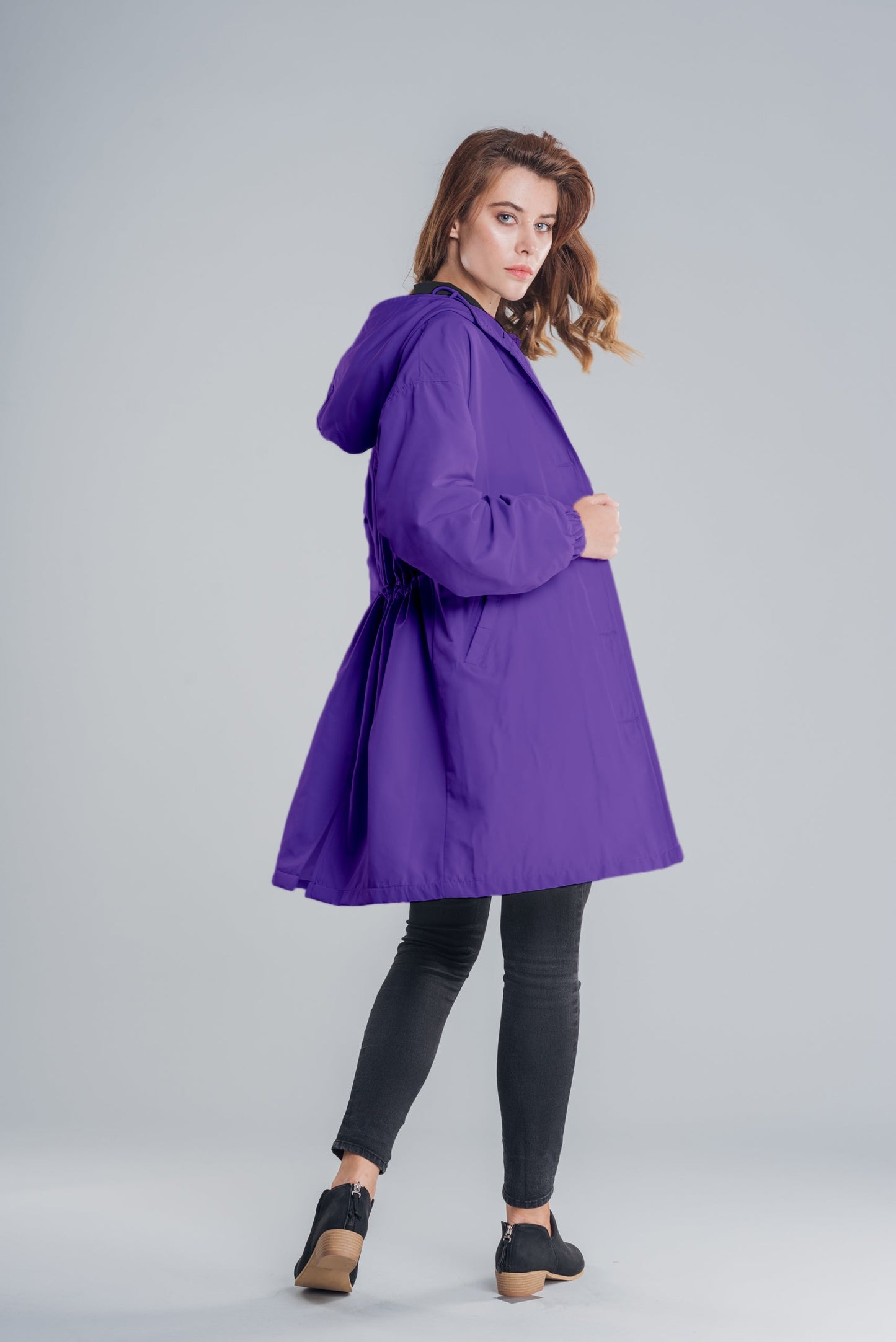 Pamela - Waterdicht windjack met capuchon in oversized regenjack