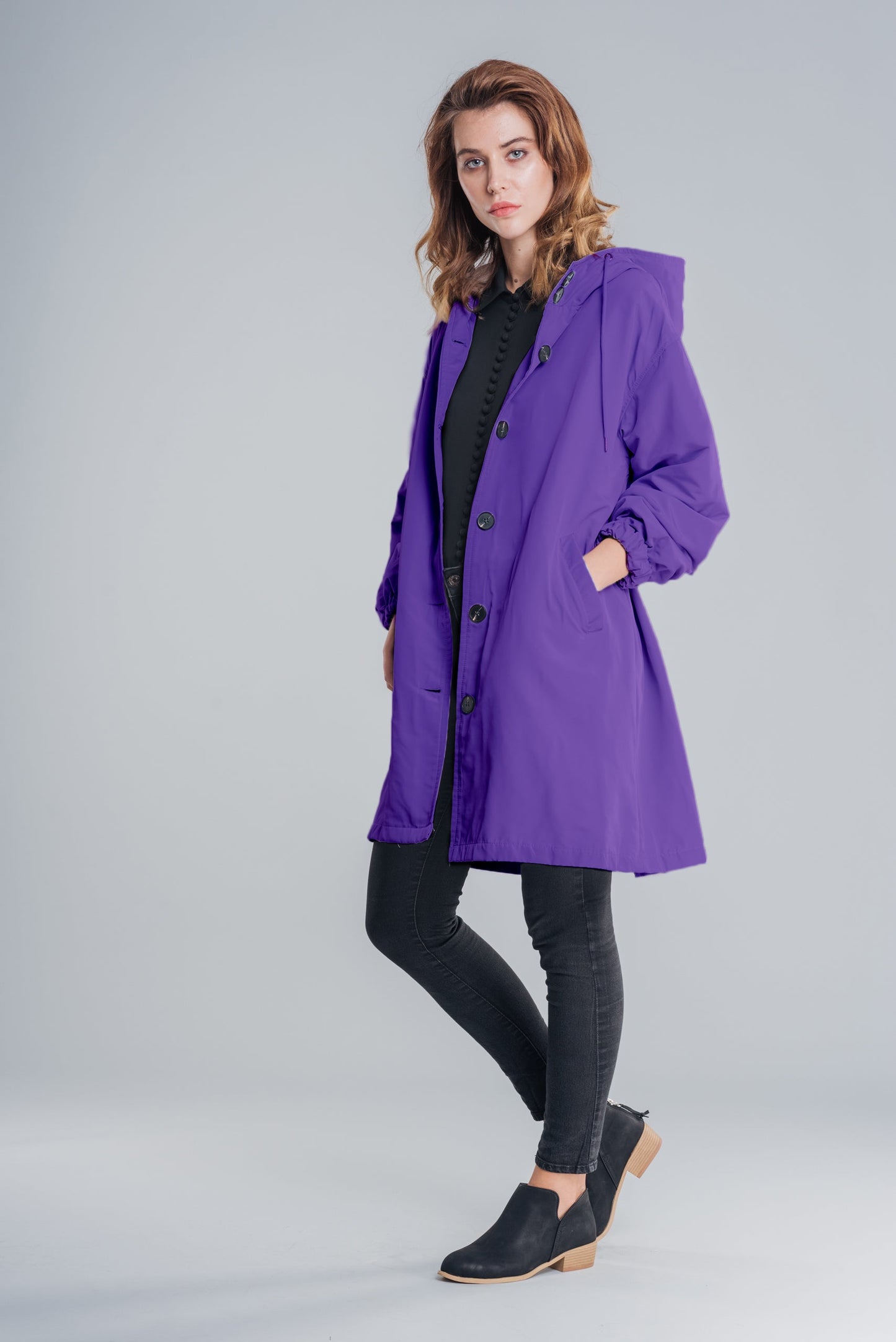 Pamela - Waterdicht windjack met capuchon in oversized regenjack