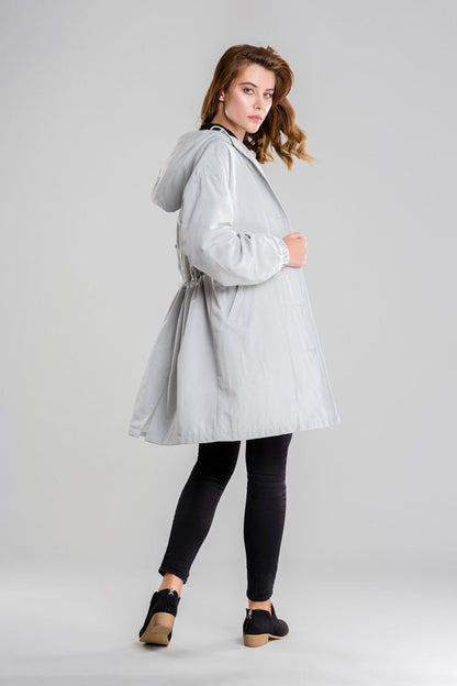 Pamela - Waterdicht windjack met capuchon in oversized regenjack