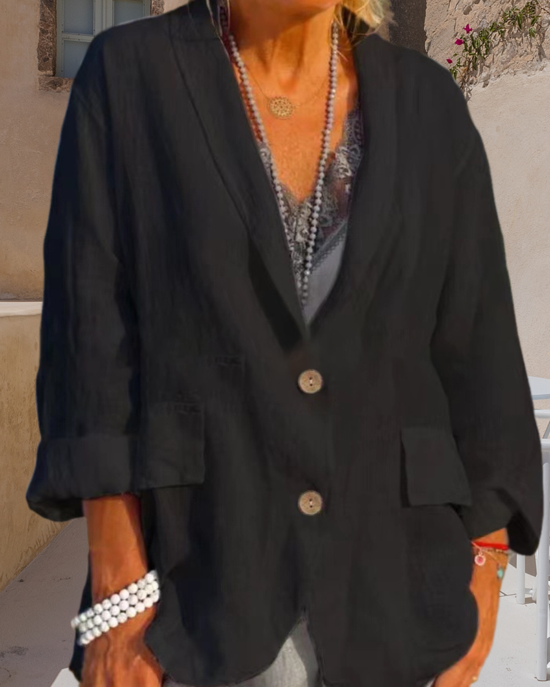 Effen jasje met revers