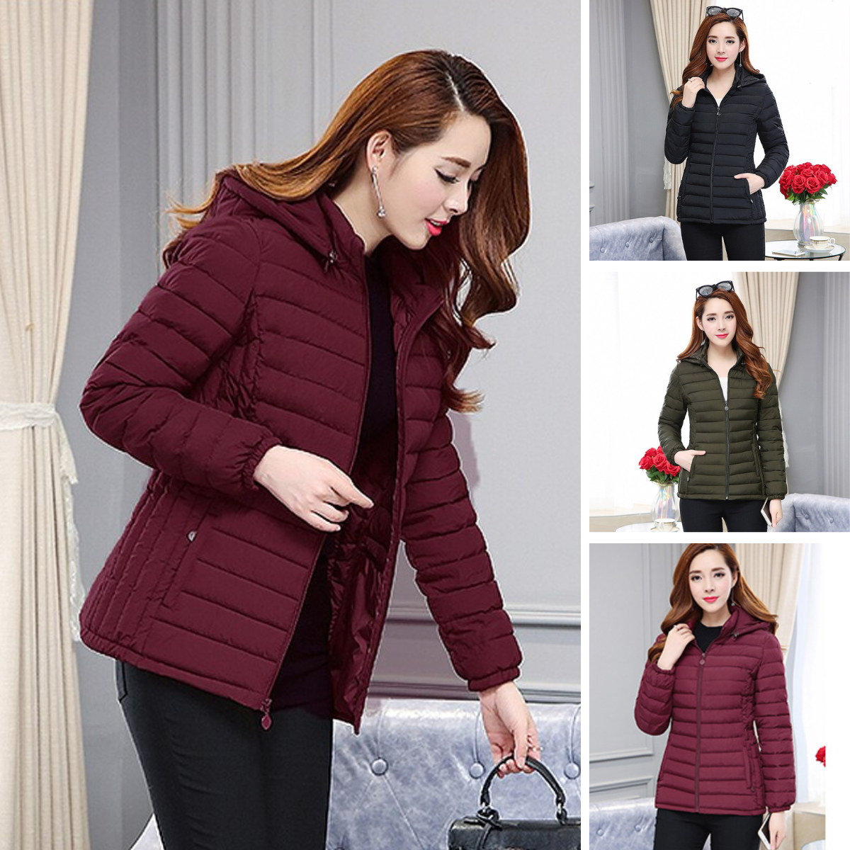 Sylvia - Gewatteerd winterjack met capuchon 2024