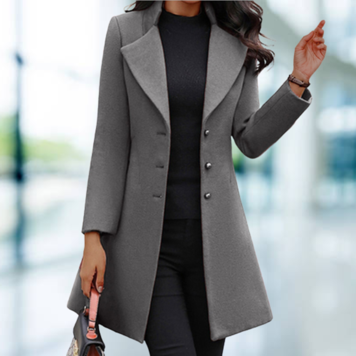 Rowan - Elegante stevige lange jas