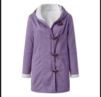Isabella - Casual fleece gevoerde jas met capuchon