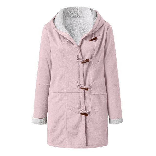 Isabella - Casual fleece gevoerde jas met capuchon