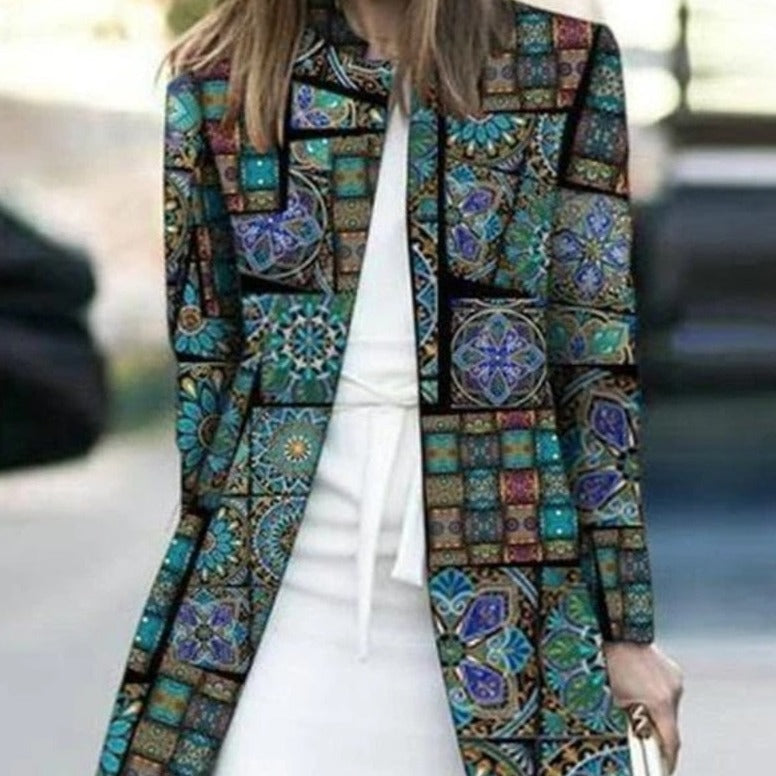 Jas met vintage print