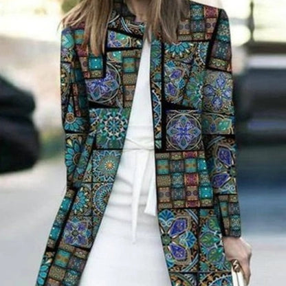 Jas met vintage print