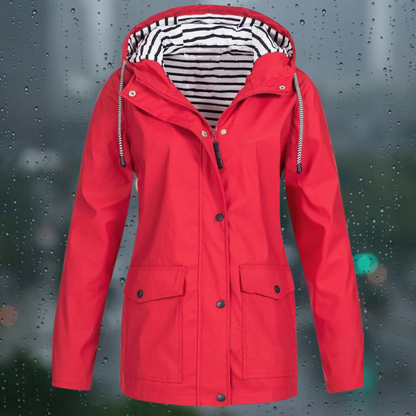 Hellee - Casual lange mouw jas met capuchon Windjack trenchcoat