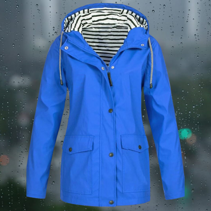 Hellee - Casual lange mouw jas met capuchon Windjack trenchcoat