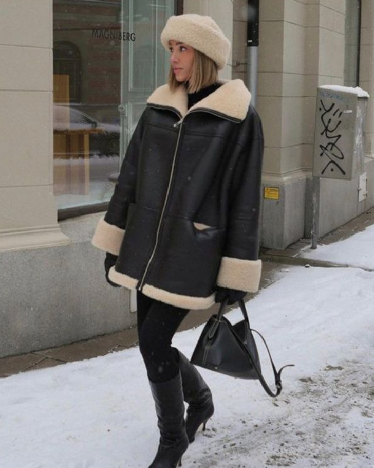 Viktoria - Modieus leren jack