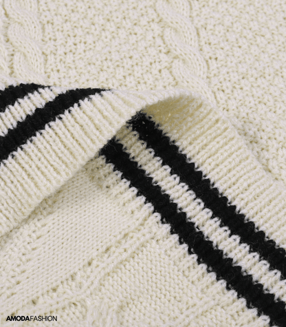 Geborduurd vest met V-hals en ster