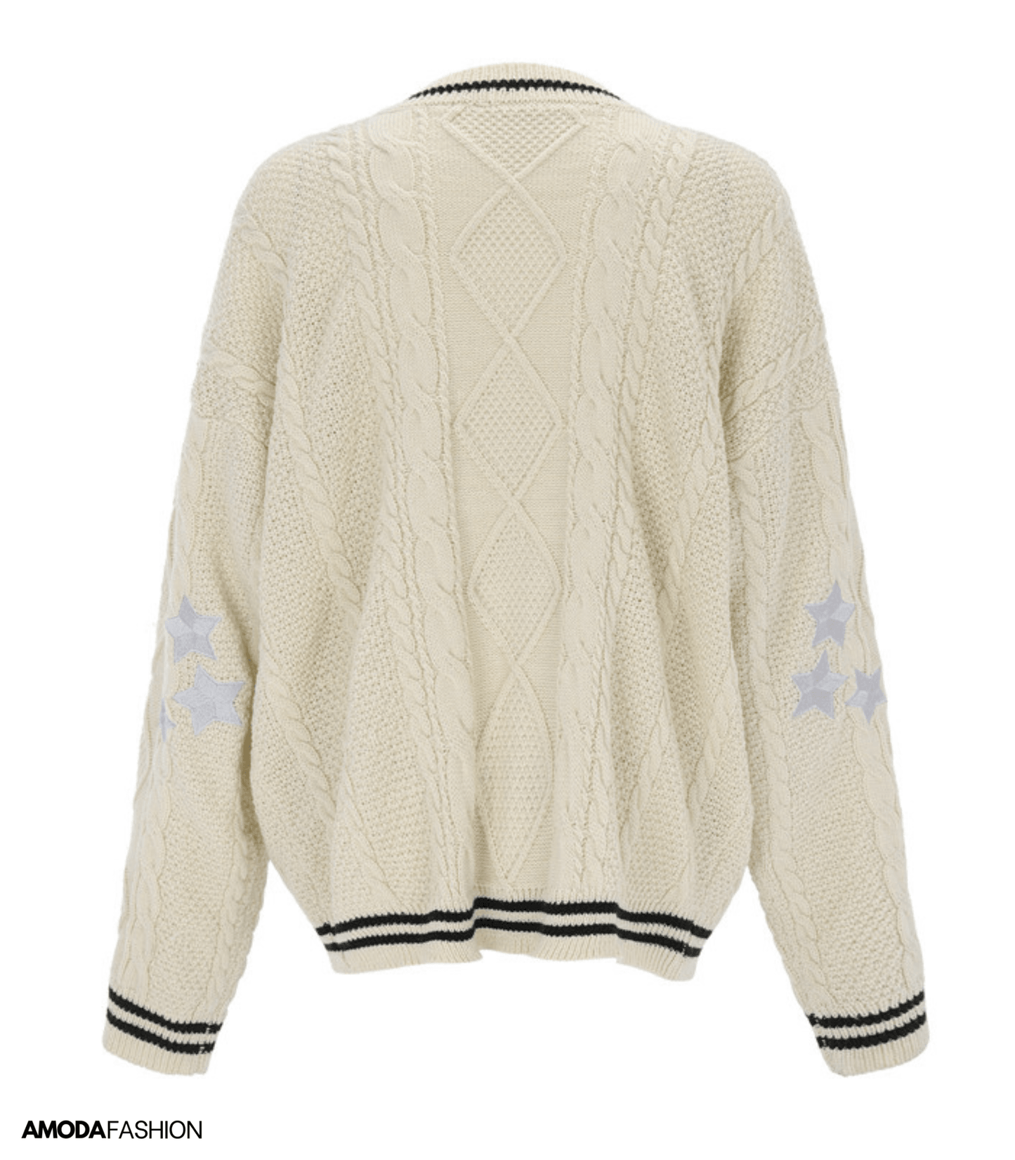 Geborduurd vest met V-hals en ster