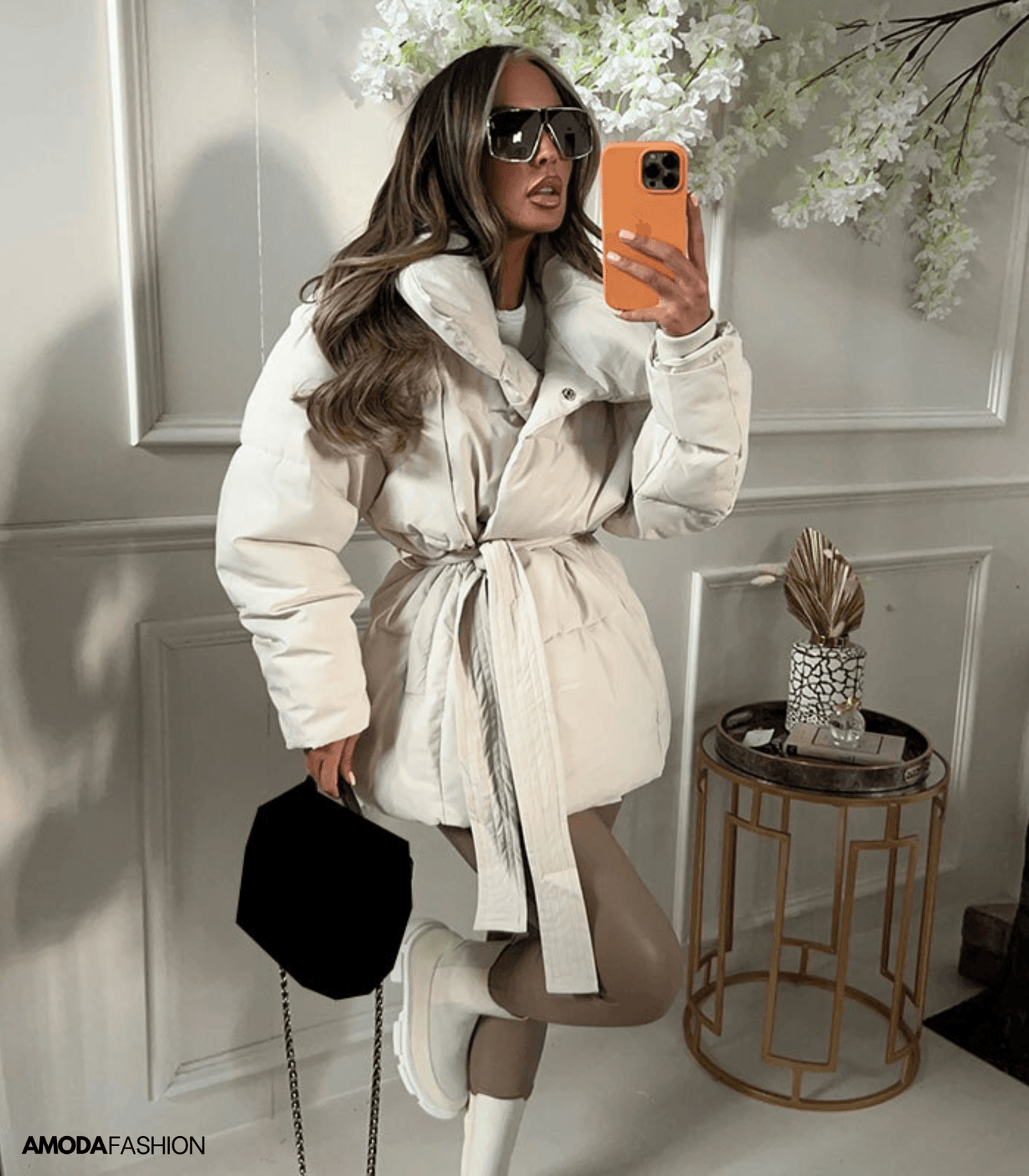 Lange pofjassen met tailleband