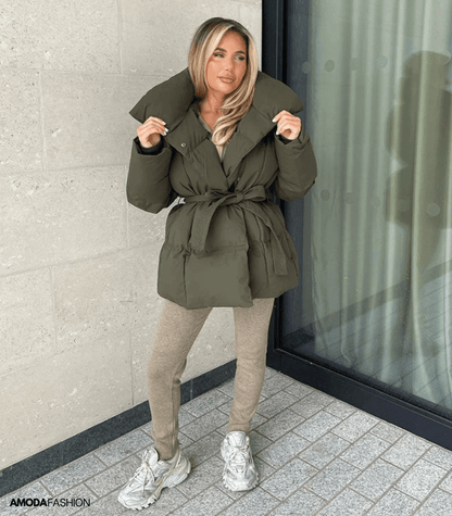 Lange pofjassen met tailleband