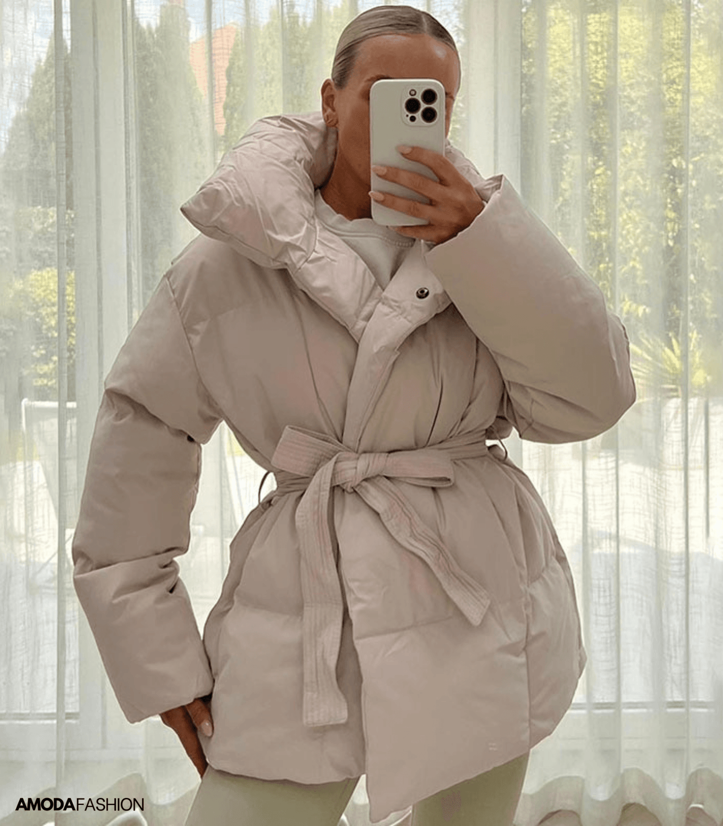 Lange pofjassen met tailleband