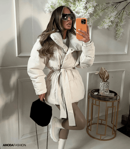 Lange pofjassen met tailleband